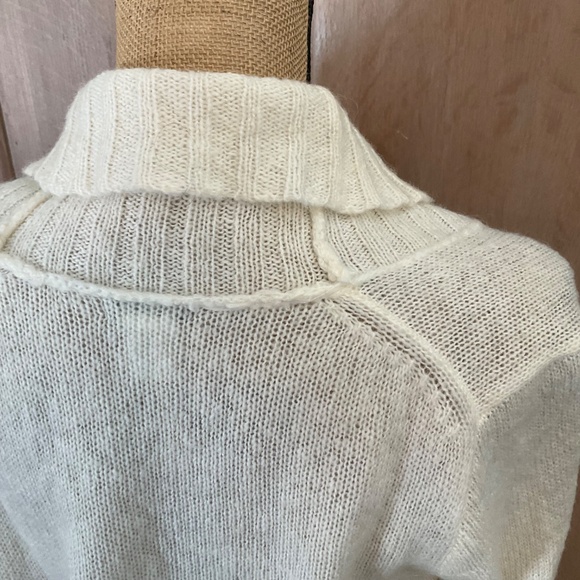 J. Crew Dolce Shawl Collar Popover Cream Sweater - Picture 9 of 16